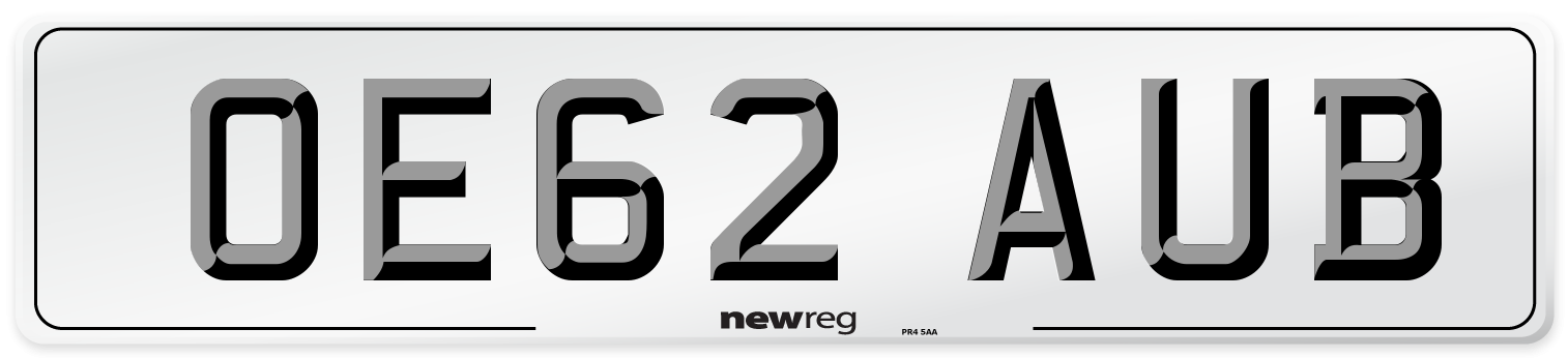 OE62 AUB Number Plate from New Reg